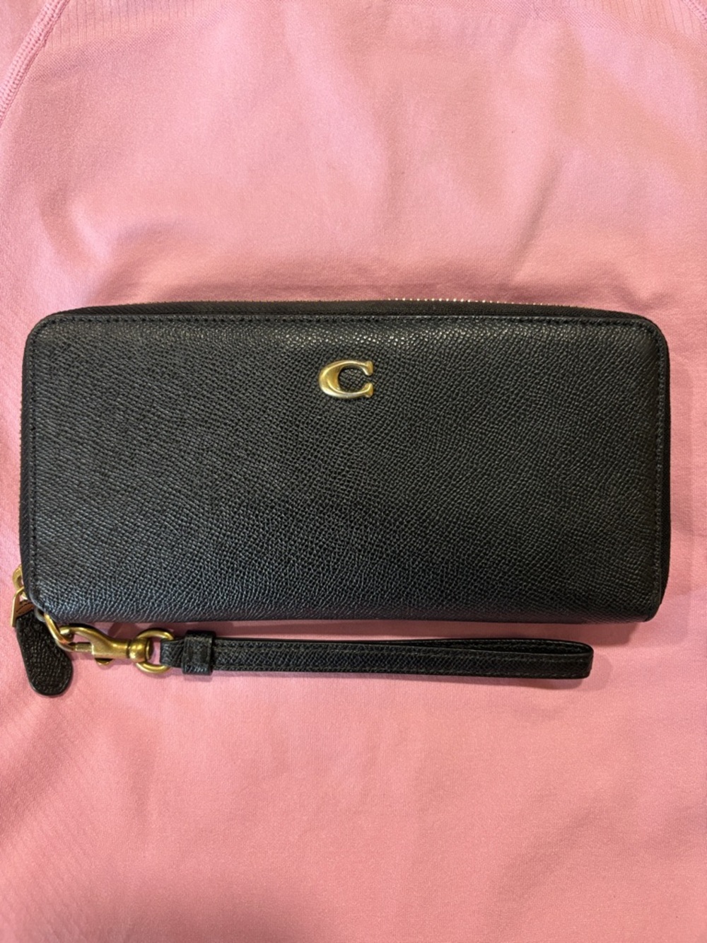 Coach Black Leather Wristlet Wallet